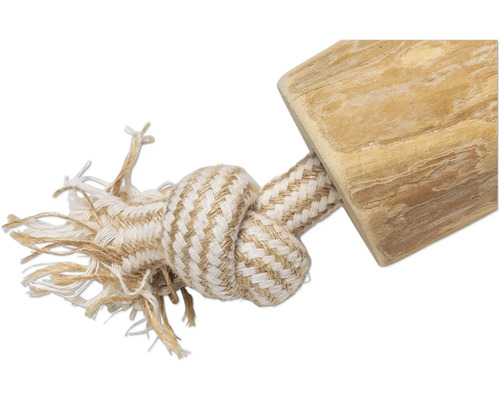 Jucărie pentru câini din lemn și frânghie