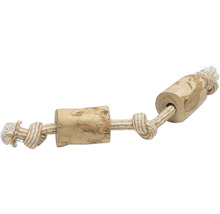 Jucărie pentru câini din lemn și sfoară