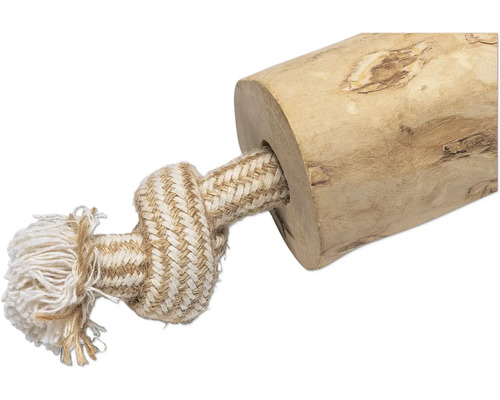 Jucărie pentru câini din lemn și funie