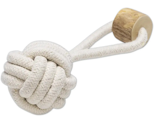 Jucărie pentru câini din nod de funie și lemn