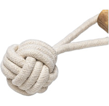 Frânghie de bumbac cu cap din lemn