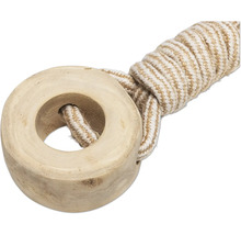 Jucărie pentru câini din lemn cu sfoară