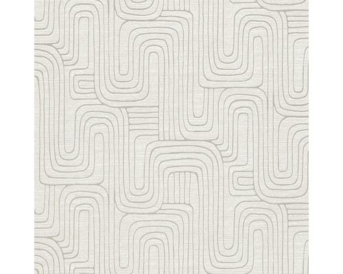 Tapet vlies Opus model grafic bej 10,05x0,53 m Tapet cu model labirint geometric