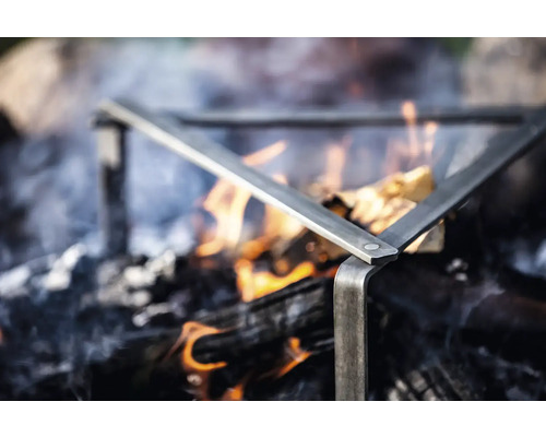 Focar cu lemne și flăcări