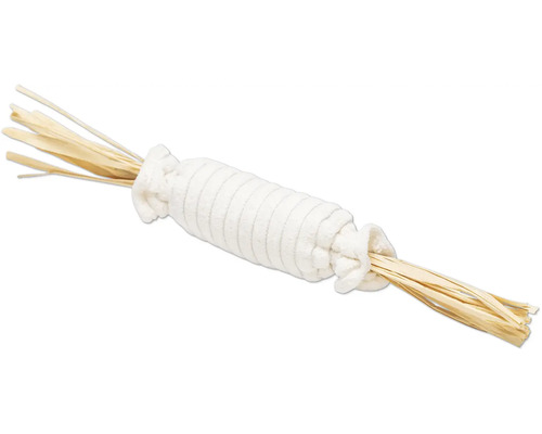 Snop decorativ de paie, înfășurat cu material textil