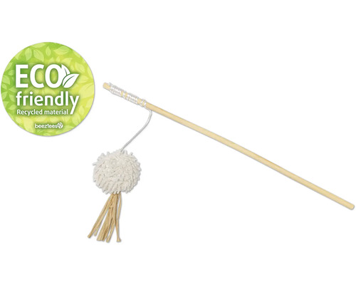 Jucărie pisici Beeztees Eco undiță Febe 40 cm Undiță pentru pisici cu jucărie și sigiliu Eco Friendly