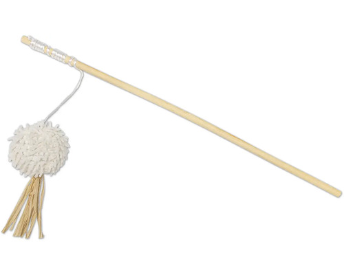 Jucărie pentru pisici cu ciucure și băț de lemn