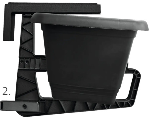 Jardinieră de balcon cu suport pentru balustradă