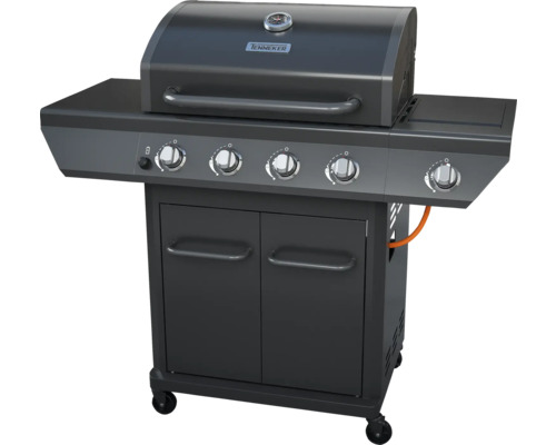 Grătar pe gaz Tenekker cu patru arzătoare, dulap inferior și afișaj de temperatură