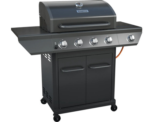 Grătar pe gaz cu patru arzătoare, rafturi și dulap inferior