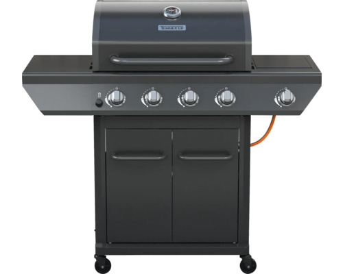 Grătar pe gaz Tenneker cu patru arzătoare, termometru și dulap inferior