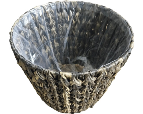 Ghiveci de flori din material împletit cu inserție de plastic