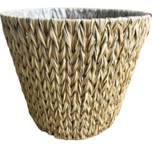 Ghiveci de flori din material natural împletit