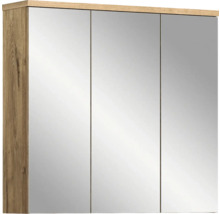Dulap cu oglindă, cu trei uși și ramă din lemn