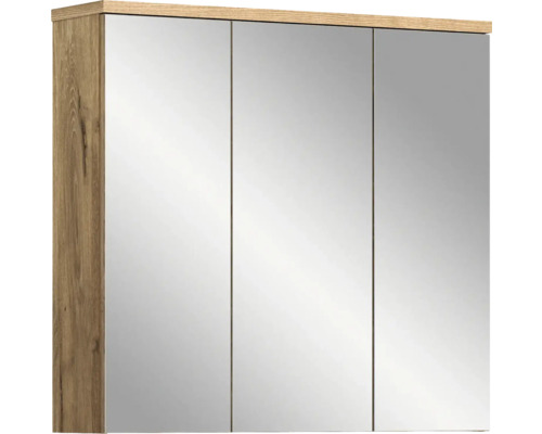 Dulap cu oglindă, cu trei uși și ramă din lemn