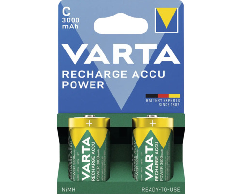 Varta Recharge Accu Power Baterie C, 3000 mAh, pachet de două