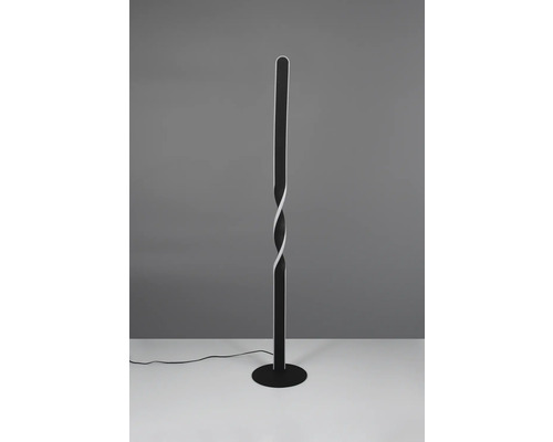 Lampă de podea LED neagră cu design spiralat