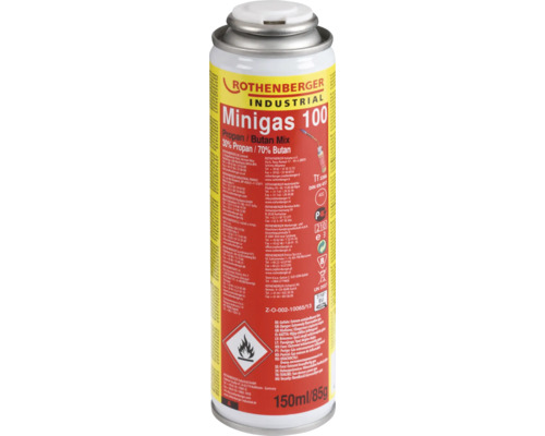 Rothenberger Minigas 100, o cartușă de gaz cu un amestec de propan și butan