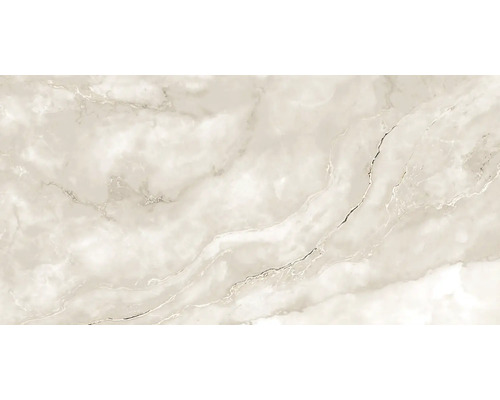 Gresie interior rectificată Onda Grey Glossy 60x120 cm Model faianță cu aspect de marmură