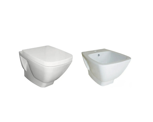WC suspendat cu spălare profundă și bideu din ceramică WC suspendat cu spălare profundă și bideu din ceramică