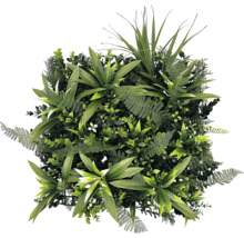 Perete artificial cu plante cu diferite nuanțe de verde pentru decorarea pereților