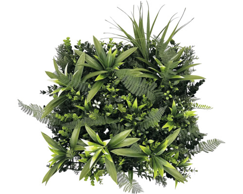 Panou decorativ plante artificiale Fire Sky 38x38 cm Perete artificial cu plante cu diferite nuanțe de verde pentru decorarea pereților