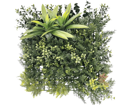 Panou decorativ plante artificiale Meadow 38x38 cm Perete decorativ verde cu plante pentru interior