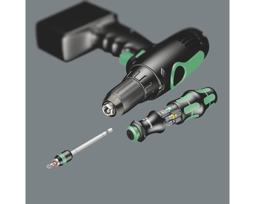 Șurubelniță cu acumulator cu suport pentru biți, bit și șurubelniță