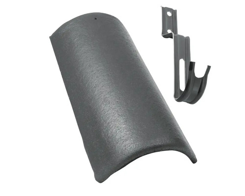 Coamă țiglă beton Romana grafit novo 250x218 mm Țiglă de acoperiș și clemă de furtună potrivită