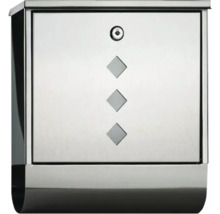 Cutie poștală metalică cu încuietoare cu cheie și trei elemente de design pătrate