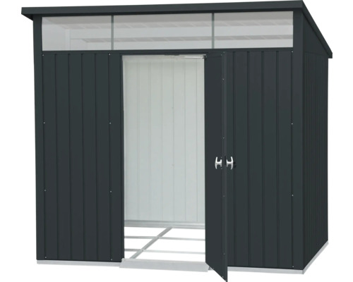 Cabină de grădină metalică cu ușă dublă deschisă