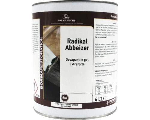 Decapant gel pentru lemn Borma Radikal Abbeizer 4 l Borma Wachs Radikal Abbeizer într-o cutie de 4 litri