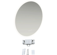 Oglindă ovală cu iluminare cu leduri și accesorii de montaj