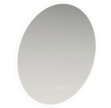 Oglindă ovală cu iluminare integrată pentru baie