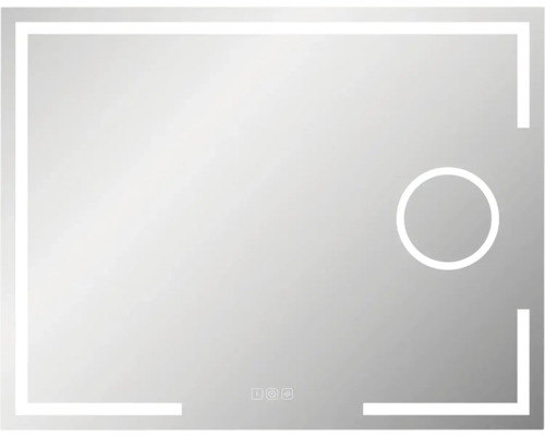 Oglindă dreptunghiulară cu ramă LED și senzor tactil