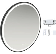 Oglindă rotundă de baie cu iluminare LED și accesorii de montare