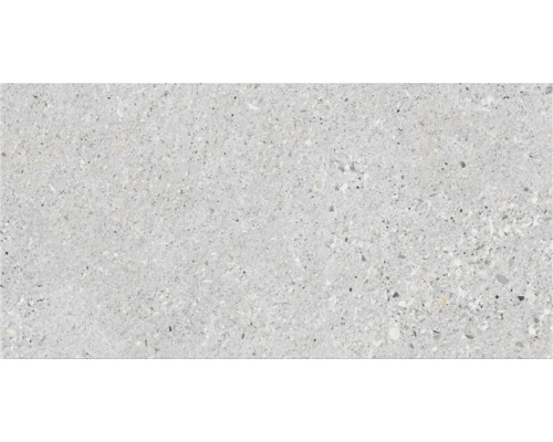 Placă de podea deschisă la culoare cu aspect de terrazzo.