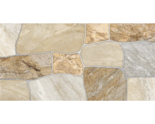 Placă ceramică cu aspect de piatră naturală pentru interior și exterior