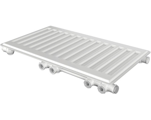 Radiator plat cu racorduri laterale pentru instalații de încălzire
