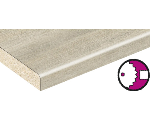 Blat bucătărie PAL K4324 stejar Quarz 2600x600x28 mm Blat de lucru din material lemnos cu margine rotunjită