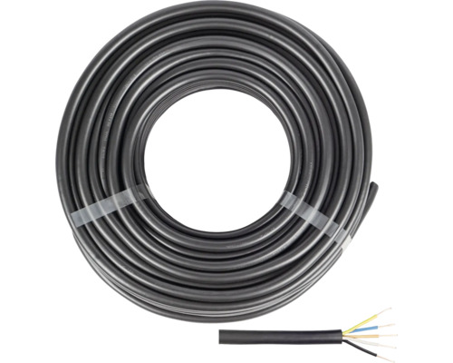 Cablu electric înfășurat în formă de inel cu linie cu cinci conductoare