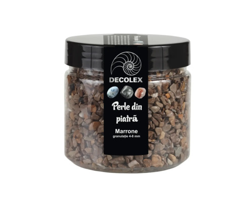 Piatră decorativă naturală Decolex granulație 4-8 mm 1,2 kg maro Pietre decorative într-un recipient de sticlă, granulație de 4 până la 8 milimetri