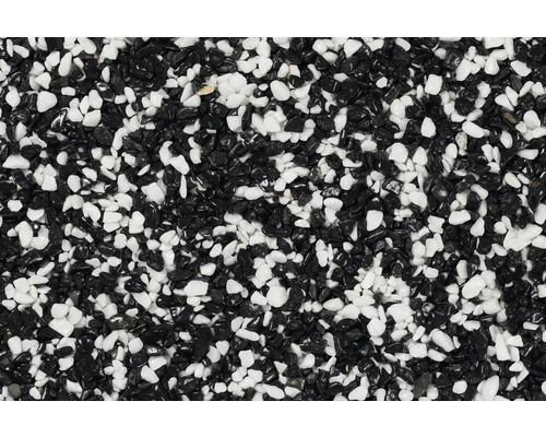 Pietriș decorativ, amestec de pietre deschise și închise la culoare