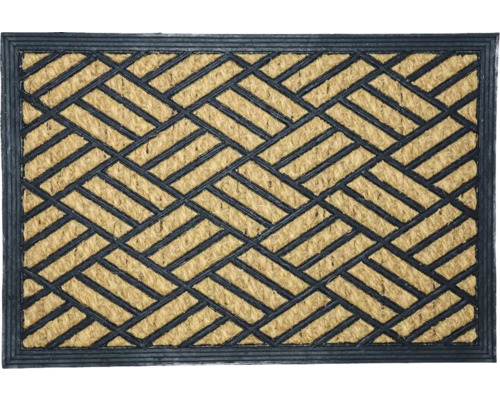 Covoraș intrare cauciuc/cocos Diagonal 40x60 cm Covoraș de ușă cu model de cărămidă și ramă