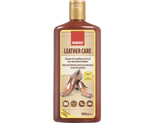 Sano Leather Care, soluție de curățare și balsam pentru piele neabsorbantă, sticlă de 500 ml
