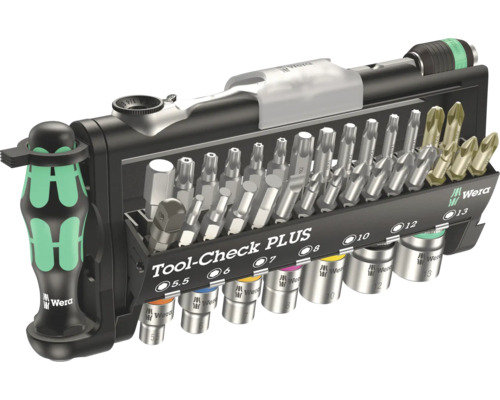 Set de scule Wera Tool-Check PLUS cu biți, chei tubulare și șurubelniță