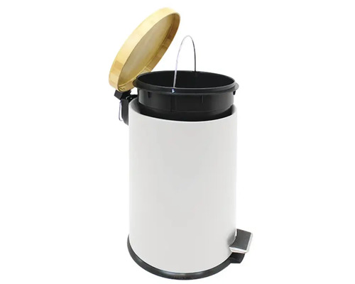 Coș de gunoi cu pedală cu capac deschis și coș interior detașabil