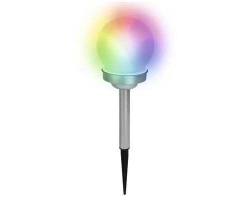 Lampă de grădină cu țăruș de împământare și lumină colorată