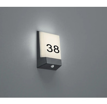 Plăcuță de număr de casă iluminată cu numărul 38 și senzor de mișcare