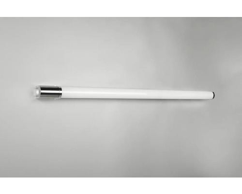 Lampă tubulară albă cu capete argintii